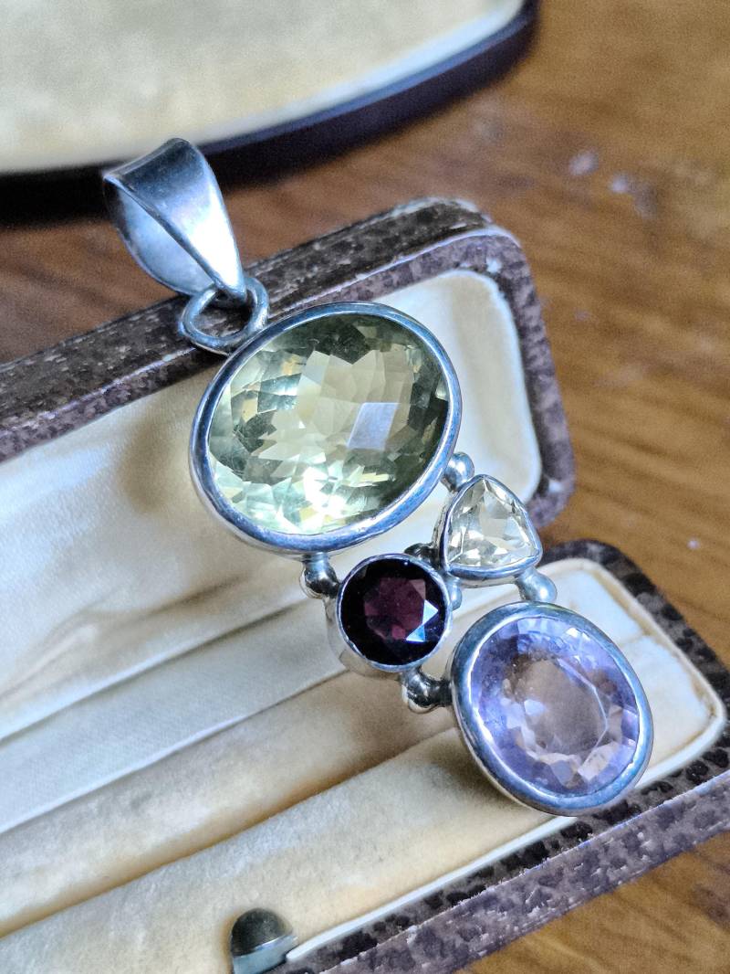 Traum 925 Silber & Edelstein Ketten Anhänger Sterling Citrin Amethyst Granat Geschenk Natur Traum 925 Silber & Edelstein Ketten Anhänger Sterling Citrin Amethyst Granat Geschenk Natur von fairytailjewelry