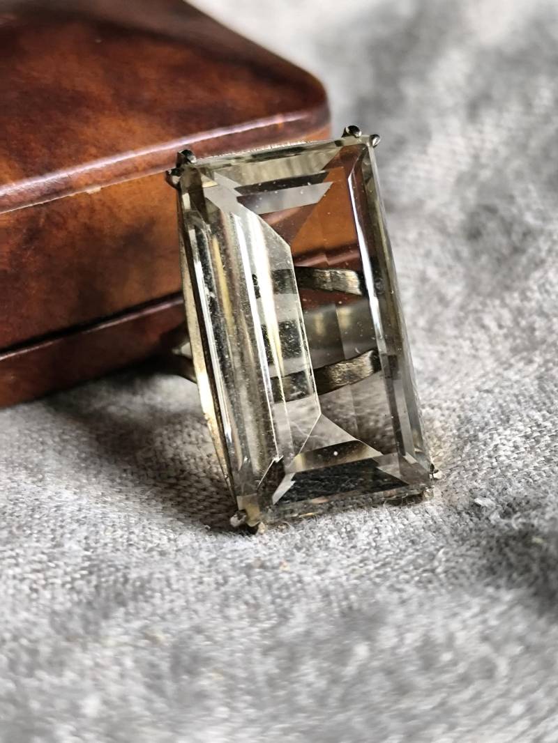 Traum Rauchquarz & Silber Ring Cocktailring 1970 Design Brutalist Unikat Handarbeit Traum Rauchquarz & Silber Ring Cocktailring 1970 Design Brutalist Unikat Handarbeit von fairytailjewelry