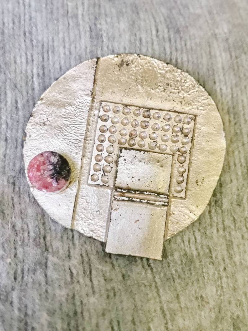 xxl 925 Silber Space Age Rhodochrosit Brosche 70Er Jahr Design 38 Gr Modernist Midcentury xxl 925 Silber Space Age Rhodochrosit Brosche 70Er Jahr Design 38 Gr Modernist Midcentury von fairytailjewelry