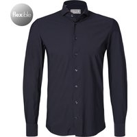 fakts Herren Hemd blau Jersey Slim Fit von fakts