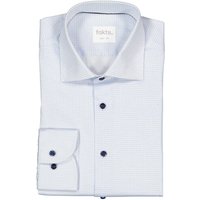 fakts Herren Hemd blau gemustert Slim Fit von fakts