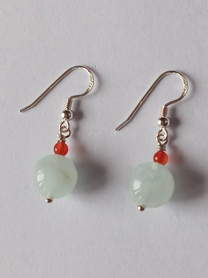 Aquamarin/Karneol-Ohrringe-Hellblau/Rot-Ohrhaken-925Er Silber-Hängeohrringe Aquamarin/Karneol-Ohrringe-Hellblau/Rot-Ohrhaken-925Er Silber-Hängeohrringe von fale925ohrringe