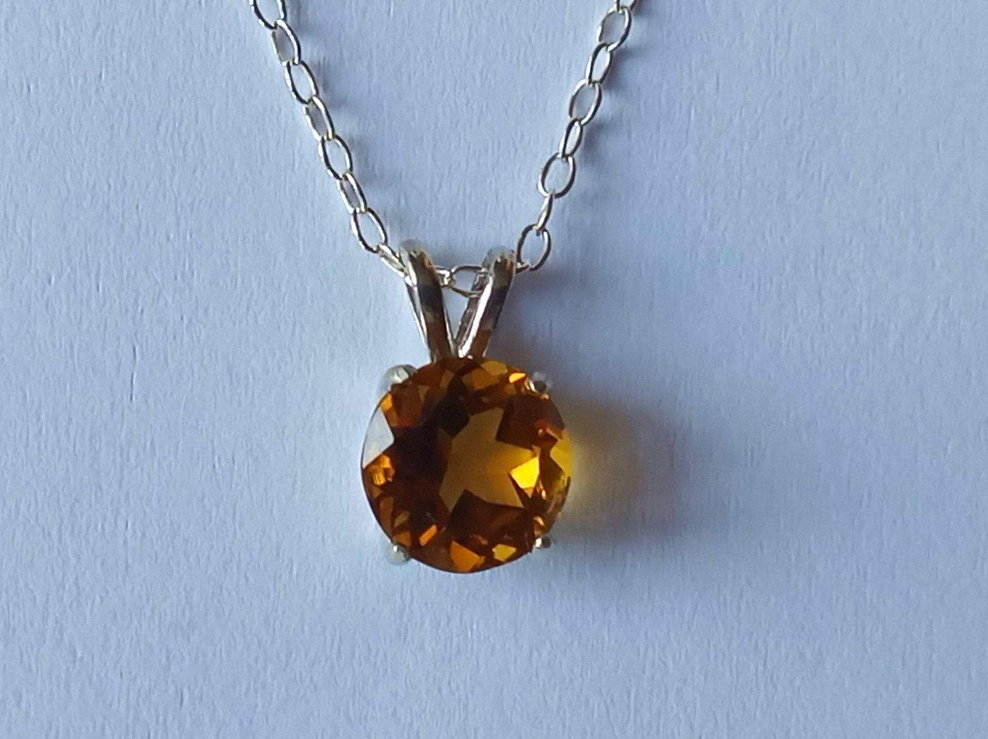 Silberkette-Mit Citrin-Anhänger-Länge 45 cm-925Er Silber-Kette Silberkette-Mit Citrin-Anhänger-Länge 45 cm-925Er Silber-Kette von fale925ohrringe