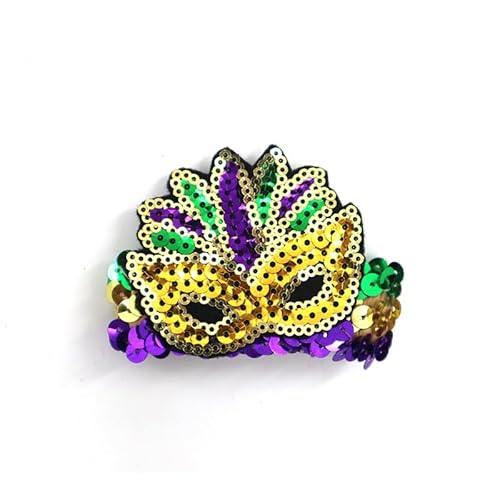 2 Stück Mardi Gras Party Armband Damen Grün Lila Pailletten Stretch Armbänder Dekoration Armband für Mädchen von famesale