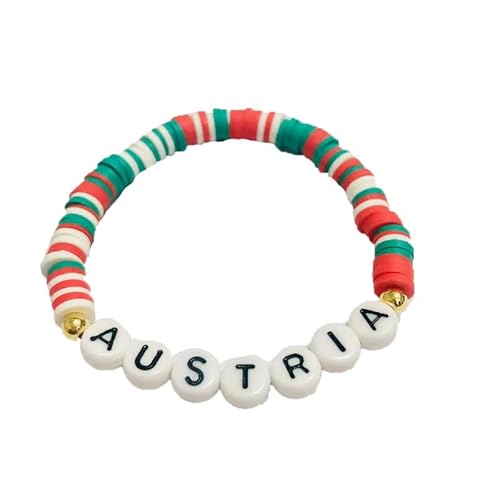 3 Stück personalisiertes Perlen Nationales Alphabet Armband Deutschland Frankreich Italien Armband Weihnachtsarmbänder Gefälligkeiten Dekorationen Geschenke von famesale