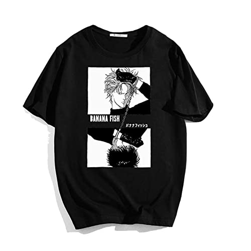 Banana Fish T-Shirt Ash Lynx Eiji Okumura Cosplay Harajuku Graphic Printed T-Shirt Fashion Casual Kurzarm T-Shirt Tops für Männer Frauen Banana Fish T-Shirt Ash Lynx Eiji Okumura Cosplay Harajuku Graphic Printed T-Shirt Fashion Casual Kurzarm T-Shirt Tops für Männer Frauen von famesale