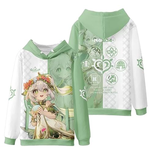 Genshin Impact Nahida Kapuzenpullover Lesser Lord Kusanali Damen Anime Pulli Tops Buer Männer Mode Cosplay mit Kapuze Sweatshirt Outwear Jacke für Erwachsene Jugend von famesale