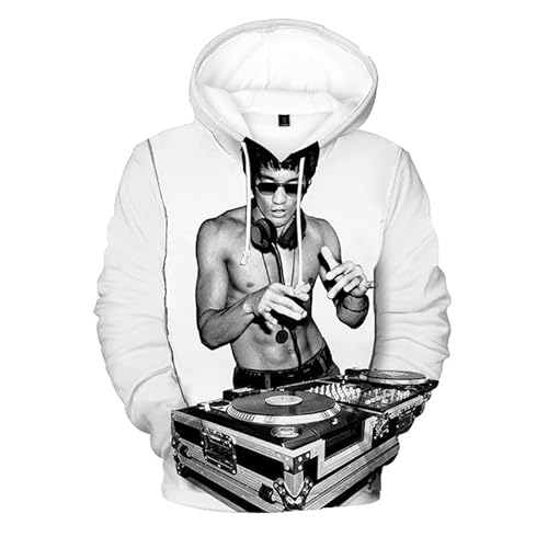 Li Xiaolong Dragon Kapuzenpullover für Herren Li Xiaolong Dragon Kung Fu Martial Art 3D-Gedruckter Kapuzenpullover mit Kordelzug und Tasche von famesale