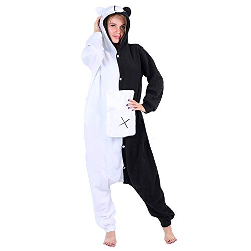 Unisex Anime Danganronpa Monokuma Onesies Pyjamas Erwachsene Nachtwäsche Anime Dress Up Cartoon Party Halloween Weihnachten Nachtwäsche 150-190cm von famesale