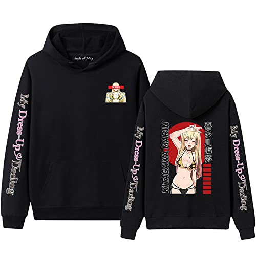 famesale Anime My Dress Up Darling Hoodie Kitagawa Marin Cosplay Kostüm Pullover Gedruckt Langarm Pullover Sweatshirt für Männer Frauen von famesale