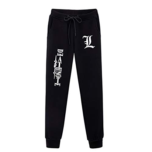 famesale Death Note Jogginghose Anime Death Note Yagami Leichte elastische Taille Kordelzug Sport Joggerhose für Männer Frauen Teenager von famesale