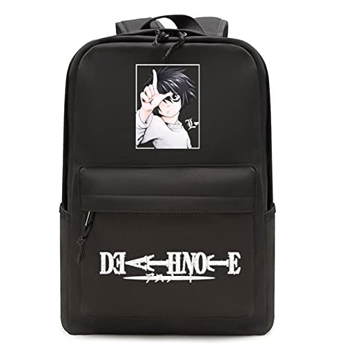 famesale Death Note Rucksack Unisex Student Umhängetasche L Lawliet Yagami Light Cosplay Schultasche Reiserucksack Daypack für Mädchen Jungen von famesale