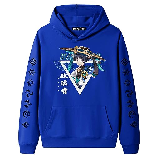 famesale Genshin Impact Hoodie Wanderer Cosplay Kostüm Pullover Langarm Pullover Sweatshirt für Unisex von famesale