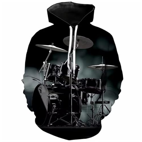 famesale Klassische Musikinstrumente Trommel Männer Hoodie 3D gedruckt Herbst Casual Hooded Sweatshirt Sportbekleidung Tops von famesale