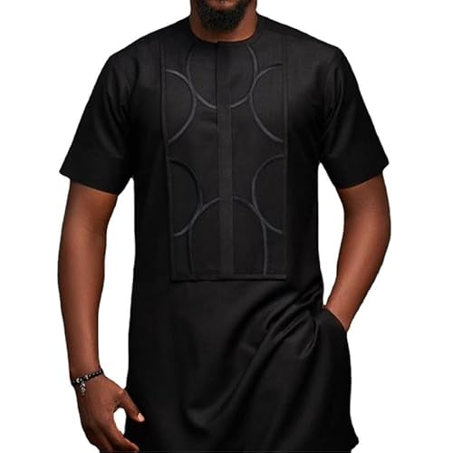 famesale Männer Afrikanische Traditionelle Kleidung Slim Fit Kurzarm Dashiki Hemd Männer Hip Hop Streetwear Casual Afrikanische Hemden von famesale