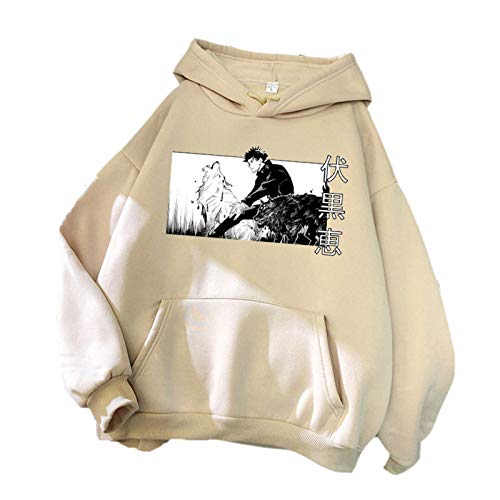 famesale Männer Frauen Anime Jujutsu Kaisen Hoodies Langarm Yuji Itadori Megumi Fushiguro Satoru Gojo Pullover Sweatshirt von famesale