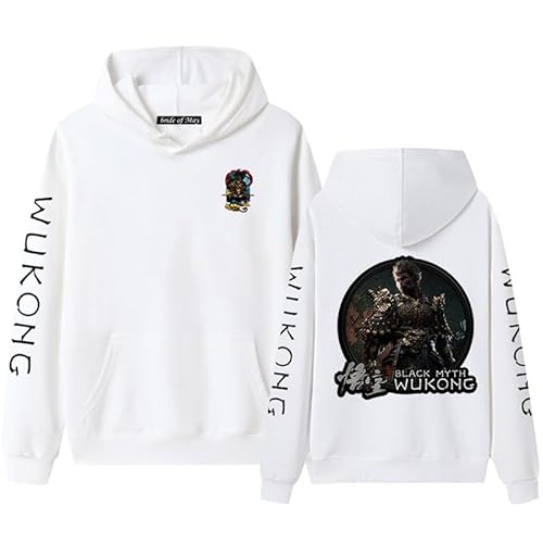 famesale Spiel Black Myth Wukong Muster Casual Hoodie Unisex Pullover mit Kapuze Sweatshirt Tops von famesale