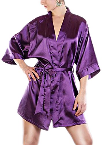 familientrends Morgenmantel Bademantel Damen Kimono Satinmantel kurz weich seidig angenehm familientrends Morgenmantel Bademantel Damen Kimono Satinmantel kurz weich seidig angenehm von familientrends