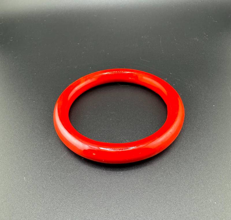 Brilliant Vintage Rot Kunst Glas Armreif Armband Röhrenform Kirsche Spacer Stacking Brilliant Vintage Rot Kunst Glas Armreif Armband Röhrenform Kirsche Spacer Stacking von familyjewelsatlanta
