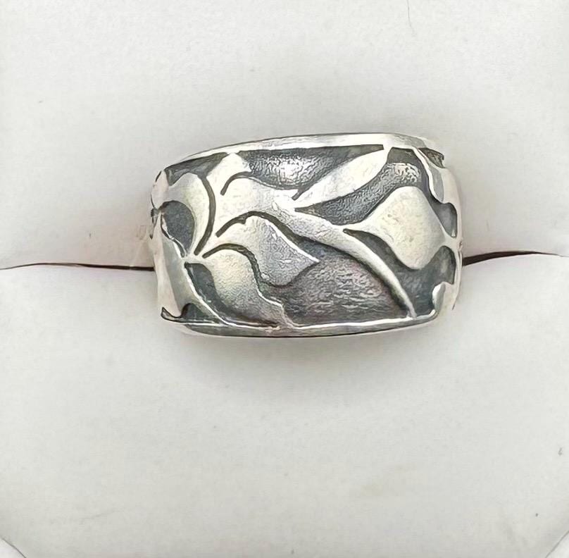 Vintage Handgefertigte Sterling Silber Ring Jugendstil Inspiriert Künstler von familyjewelsatlanta