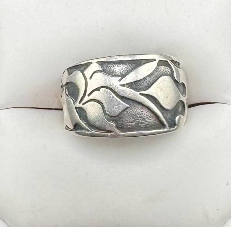 Vintage Handgefertigte Sterling Silber Ring Jugendstil Inspiriert Künstler von familyjewelsatlanta