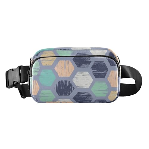 Ästhetische, farbenfrohe, stilvolle Bauchtasche für Damen und Herren, wasserabweisend, Bauchtasche mit verstellbarem Riemen für Reisen, Einkaufen, Laufen, Ästhetisch, bunt, Einheitsgröße von famyily