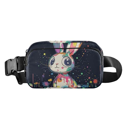 Ästhetische Bauchtasche für Damen und Herren, mit verstellbarem Gurt, für Reisen, Fitnessstudio, Arbeit, Ästhetisches Kaninchen, 1 size von famyily