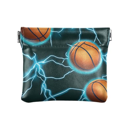 Ambulance Car Helicopter Blush PU Leather Small Coin Cute Card Key Organizer for Girls Ladies Handbag, Basketball Blue Lightning Green, 1 size, Modern von famyily