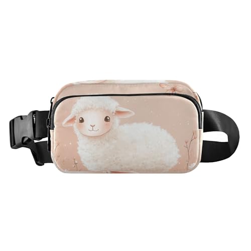 American Curl Cats Umhängetasche für Damen und Herren, wasserabweisend, für Reisen, Weiß, Ästhetisches Schaf-Rouge, 1 size von famyily