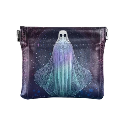 Angel Tarot-Geldbörse aus Leder, klein, ausgefallene Mini-Kartenhalter, Geldbörse für Mädchen und Damen, Mystical Spirit Starry Border, 1 size, Modern von famyily