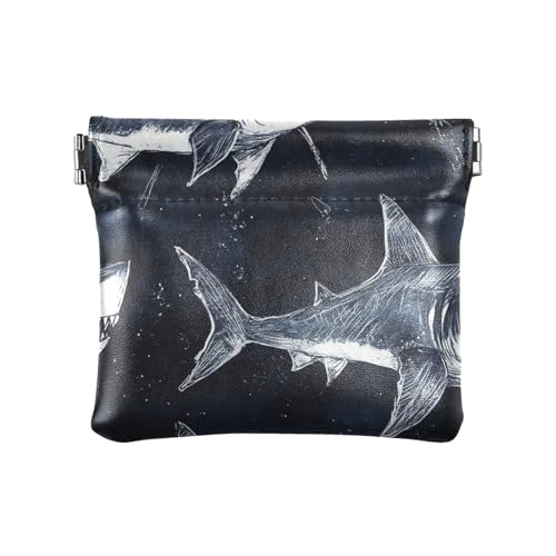 Angry Sea Fish Sea Fish Sea Women Small Leather Change Purse Fancy Clasp Wallet Card Holder for Women Boys Girls Angry Sea Fish Sea Fish Sea One Size Modern, Wütender Seefisch, Fisch, Meer, von famyily