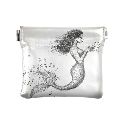 Archer Tarot-Karten-Schlüssel-Organizer aus PU-Leder, klein, wasserdicht, für Mädchen und Damen, Melodische Meerjungfrau-Musiknoten, 1 size, Modern von famyily