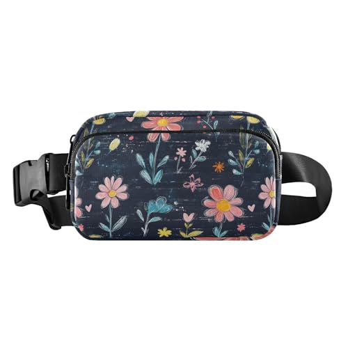 Beauty-Umhängetasche, einzigartige bunte Blumen, modische Umhängetasche, Hüfttasche für Damen, Herren, Teenager, wasserdichte Gürteltasche, Reise-Geldbörse mit verstellbarem Riemen für Radfahren, von famyily