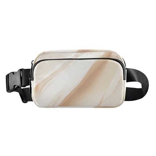 Beigefarbenes Design Fluid trendige Bauchtasche für Männer und Frauen, Mini-Schultertasche, Reisezubehör, mit verstellbarem Gurt, für Reisen, Urlaub, Laufen, Beige Design Fluid, Einheitsgröße Beigefarbenes Design Fluid trendige Bauchtasche für Männer und Frauen, Mini-Schultertasche, Reisezubehör, mit verstellbarem Gurt, für Reisen, Urlaub, Laufen, Beige Design Fluid, Einheitsgröße von famyily