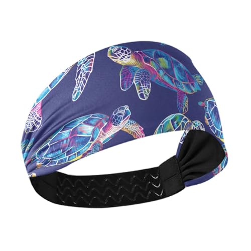Bunte, psychedelische Meeresschildkröte, rutschfest, modisch, elastisch, breite Stirnbänder für Damenhaar, zum Wandern, Tennis, athletischer Sport, täglicher Gebrauch, bunte Herzogshund-Sterne Bunte, psychedelische Meeresschildkröte, rutschfest, modisch, elastisch, breite Stirnbänder für Damenhaar, zum Wandern, Tennis, athletischer Sport, täglicher Gebrauch, bunte Herzogshund-Sterne von famyily
