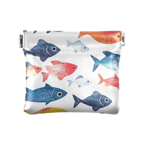 Bunte Fisch-Schwimm-Geldbörse für Damen, Leder, einzigartige Kosmetiktasche für Damen, bunte Fische schwimmen, großes Auge, Einheitsgröße, modern, Bunte Fische schwimmen großes Auge, Einheitsgröße, Bunte Fisch-Schwimm-Geldbörse für Damen, Leder, einzigartige Kosmetiktasche für Damen, bunte Fische schwimmen, großes Auge, Einheitsgröße, modern, Bunte Fische schwimmen großes Auge, Einheitsgröße, von famyily