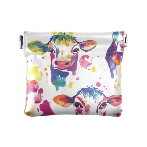 Bunte Kuh-Schönheit, Damen-Münzgeldbörse, niedlicher Schmuck-Organizer für Frauen, bunte Kuh-Schönheit, Einheitsgröße, modern, Bunte Kuh-Schönheit, Einheitsgröße, Modern von famyily
