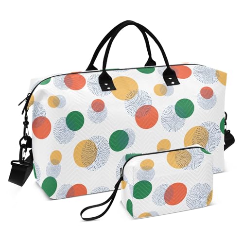 Bunte abstrakte Reisetasche, Tragetasche, Turnbeutel mit Kulturbeutel für Sport, 2-teiliges Set Bunte abstrakte Reisetasche, Tragetasche, Turnbeutel mit Kulturbeutel für Sport, 2-teiliges Set von famyily