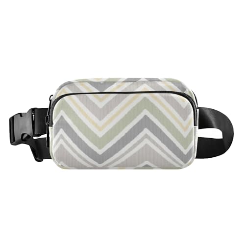 Buntes Design, geometrische Streifen, modische Bauchtasche für Herren und Damen, große Kapazität, Laufgürteltasche, Hüfttasche mit verstellbarem Riemen für Reisen, Laufen, Wandern, Buntes Design, von famyily
