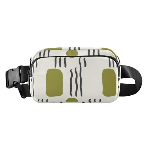 Buntes schlichtes lässiges Design, geometrisches modisches Hüfttasche, Umhängetasche für Herren und Damen, kleine Schultertasche mit verstellbarem Riemen für Reisen, Laufen, Wandern, Farbenfrohes von famyily