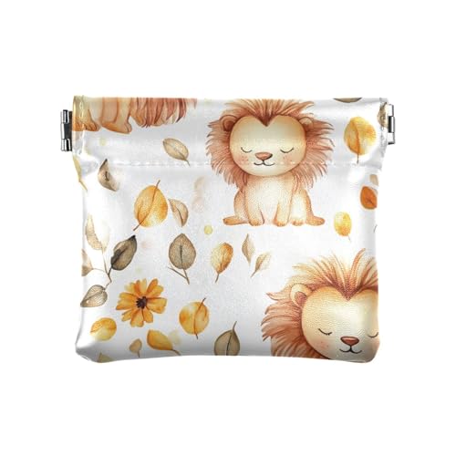 Cartoon Cute Lion Damen Leder Münzbörse Geldbörse Fancy Cash Coin Purse für Frauen Cartoon Cute Lion One Size Modern, Niedlicher Löwe im Cartoon-Design, Einheitsgröße, Modern von famyily