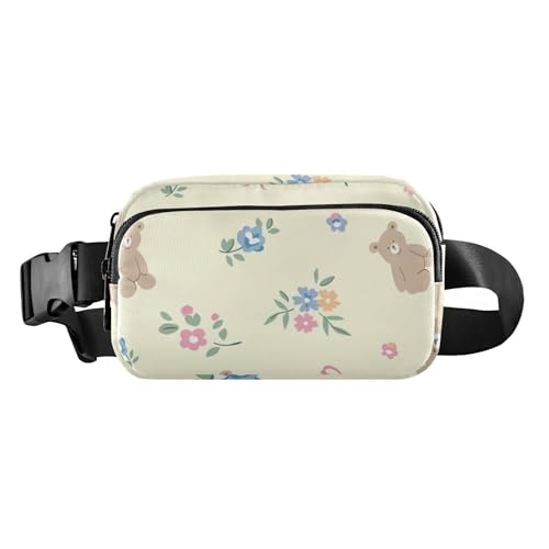 Cartoon-Gürteltasche mit süßem Braunbär, modische Bauchtasche für Männer und Frauen, Mehrzweck-Crossbody-Tasche, Anti-Diebstahl-Hüfttasche mit verstellbarem Gurt für Reisen, Laufen, Wandern, von famyily