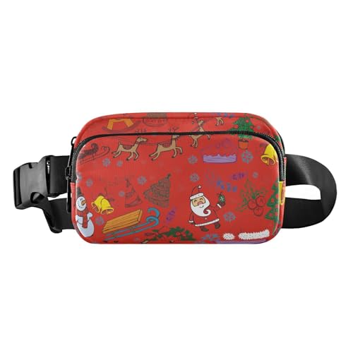 Celebrate Christmas trendige Bauchtasche für Damen und Herren, Mini-Gürteltasche, Reisebrieftasche mit verstellbarem Riemen für Reisen, Urlaub, Laufen, Feiern Sie Weihnachten, Einheitsgröße von famyily