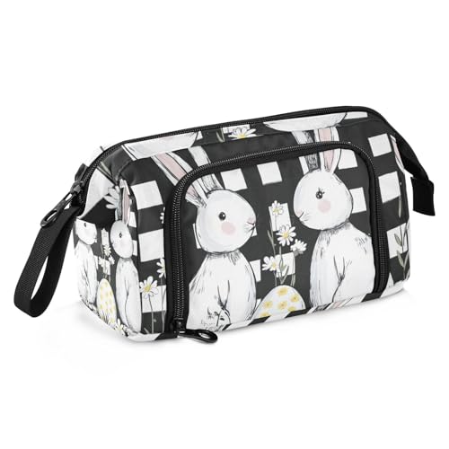 Easter Day Mr & Mrs. Federmäppchen mit großem Fassungsvermögen, tragbares Federmäppchen mit Reißverschluss, für Herren, College von famyily