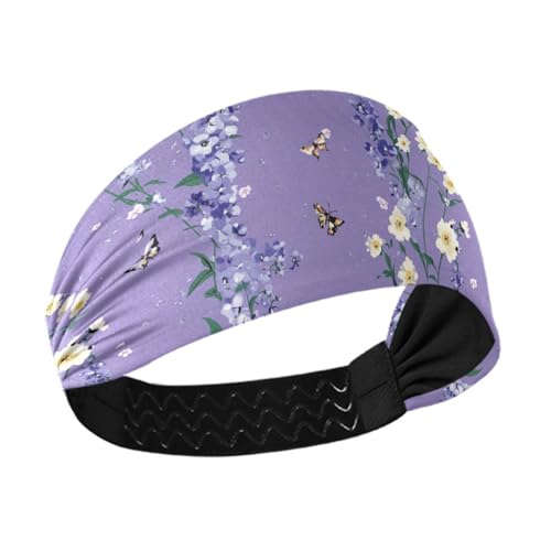 Einzigartiges, einzigartiges Safari-Delphinium lila rutschfeste Damen-Stirnbänder, dehnbarer Kopf für Wandern, Workout, Basketball, Workout, bunte Herzogshund-Sterne Einzigartiges, einzigartiges Safari-Delphinium lila rutschfeste Damen-Stirnbänder, dehnbarer Kopf für Wandern, Workout, Basketball, Workout, bunte Herzogshund-Sterne von famyily