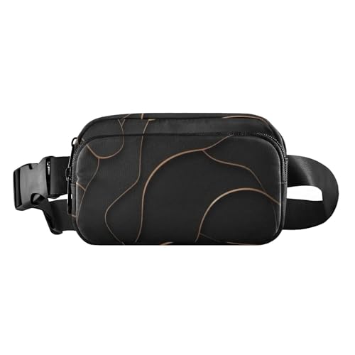 Elegant Gold Line schwarze Premium-Umhängetasche, modische Umhängetasche, Hüfttasche für Damen und Herren, Mehrzweck-Brusttasche mit verstellbarem Riemen für Reisen, Urlaub, Laufen, Elegant Gold Line Elegant Gold Line schwarze Premium-Umhängetasche, modische Umhängetasche, Hüfttasche für Damen und Herren, Mehrzweck-Brusttasche mit verstellbarem Riemen für Reisen, Urlaub, Laufen, Elegant Gold Line von famyily
