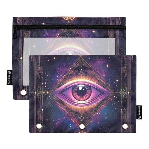 Ethereal Eye Rings Binder Pocket Soft Pencil Case for Three Rings Binder Pockets with Waterproof for Children Ofhce Supplies von famyily