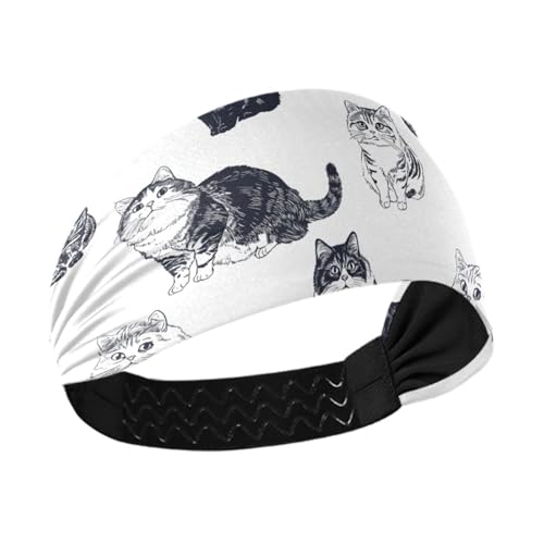 Extra breite Stirnbänder mit Cartoon-Motiv Scottish Foldcats, weiß, kühlend, extra breit, dehnbare Haarbänder für Radfahren, Fitnessstudio, Gesichtswäsche, Fußball, bunte Herzogshund-Sterne Extra breite Stirnbänder mit Cartoon-Motiv Scottish Foldcats, weiß, kühlend, extra breit, dehnbare Haarbänder für Radfahren, Fitnessstudio, Gesichtswäsche, Fußball, bunte Herzogshund-Sterne von famyily