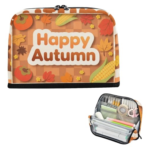 Federmäppchen Große Kapazität Make-up Tasche Slots Mehrzwecktasche für Jungen Kosmetik Herbst Ernte Früchte von famyily