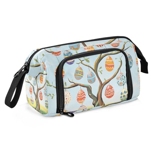 Federmäppchen mit Ostereierbaum, großes Fassungsvermögen, schlankes Federmäppchen, tragbar, für Teenager, Teenager, Grundschule von famyily